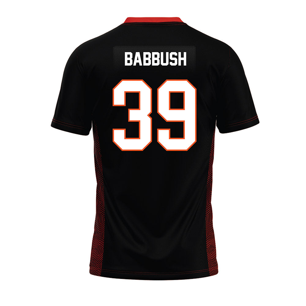 Oklahoma State - NCAA Football : Sam Babbush - Black Premium Football Jersey