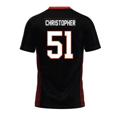 Oklahoma State - NCAA Football : Charles Christopher - Black Premium Football Jersey