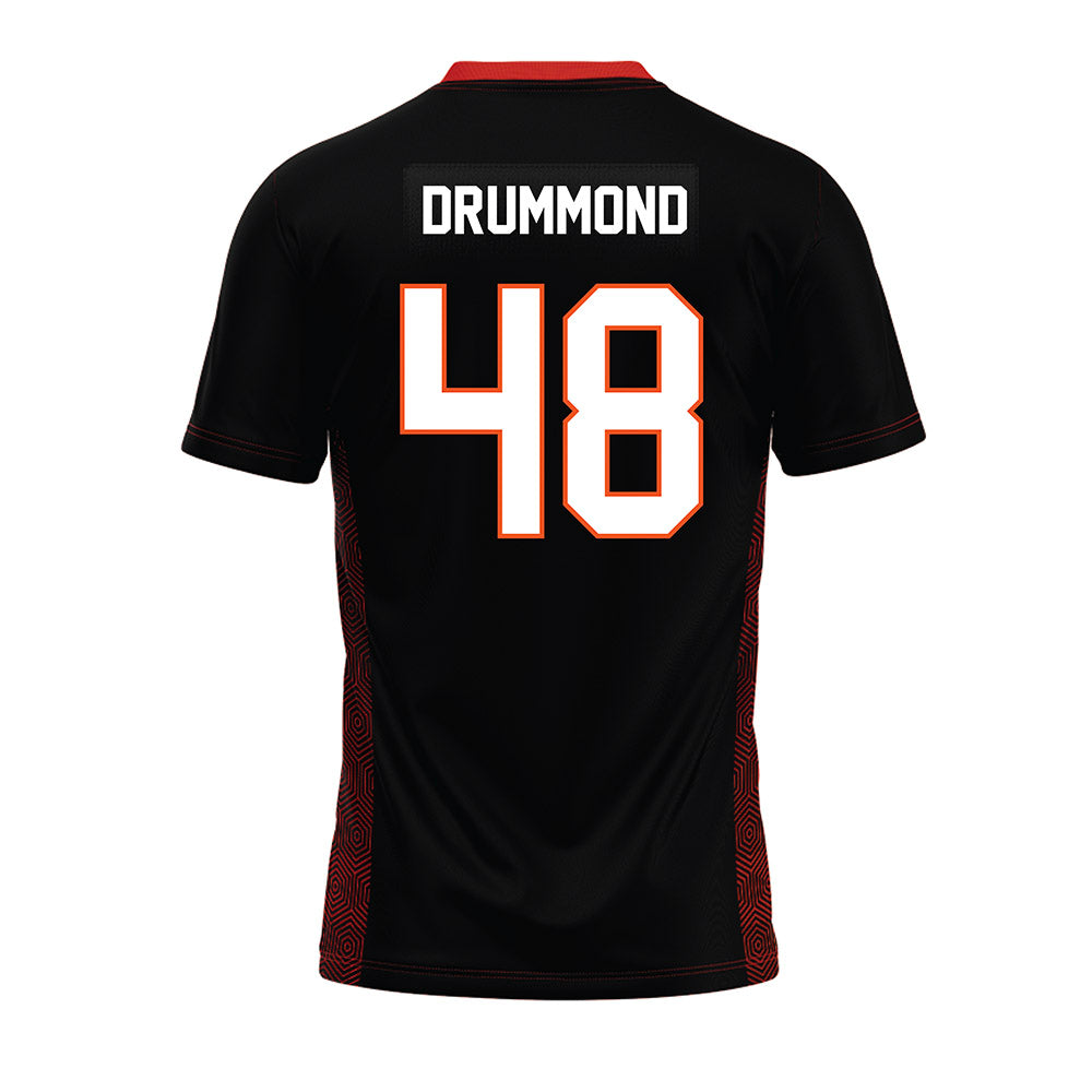 Oklahoma State - NCAA Football : Bryce Drummond - Black Premium Football Jersey