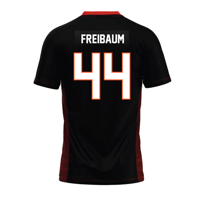 Oklahoma State - NCAA Football : Shea Freibaum - Black Premium Football Jersey