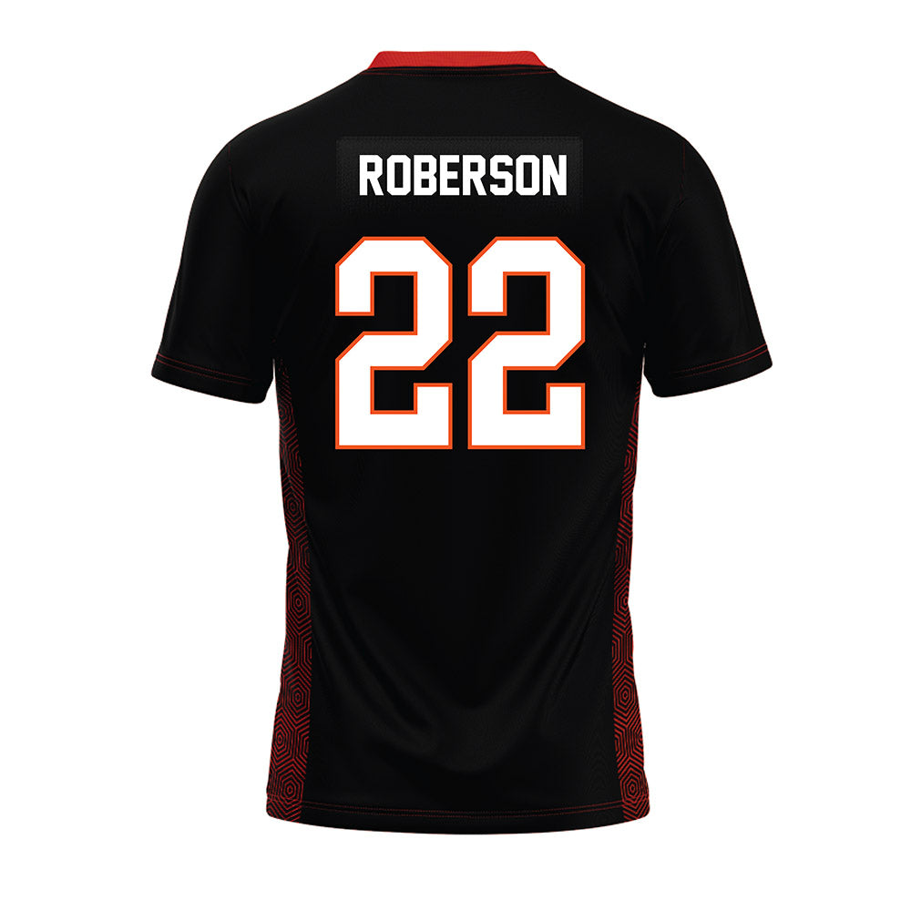 Oklahoma State - NCAA Football : Jeff Roberson - Black Premium Football Jersey