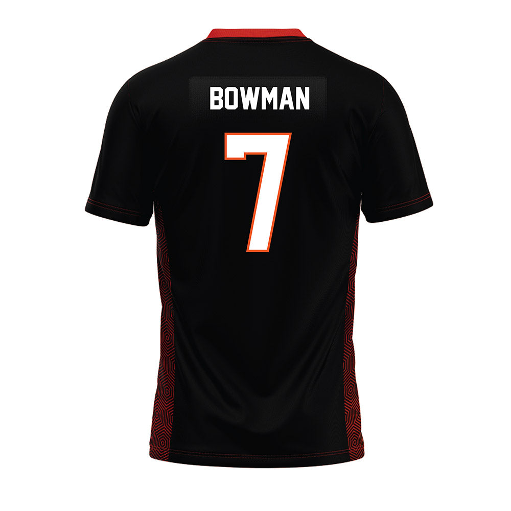 Oklahoma State - NCAA Football : Alan Bowman - Black Premium Football Jersey