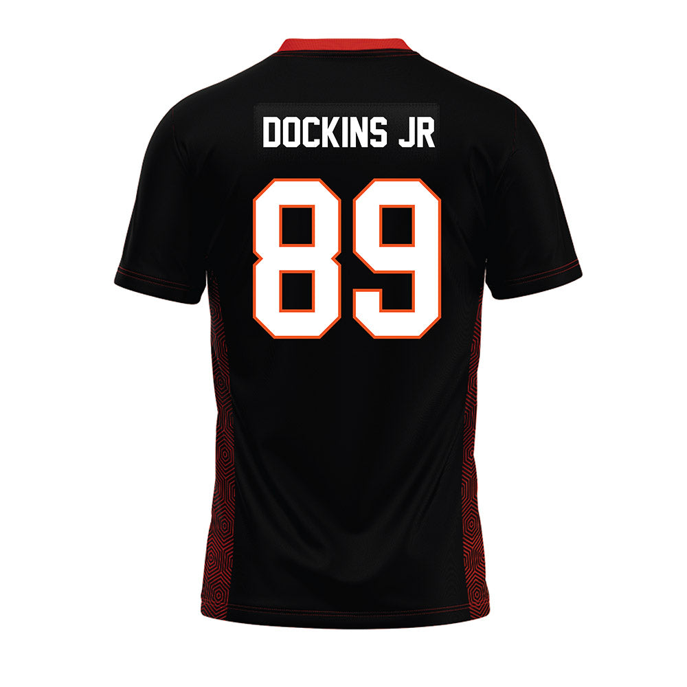 Oklahoma State - NCAA Football : Marcus Dockins Jr - Black Premium Football Jersey