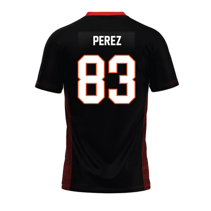 Oklahoma State - NCAA Football : Jaden Perez - Black Premium Football Jersey-1