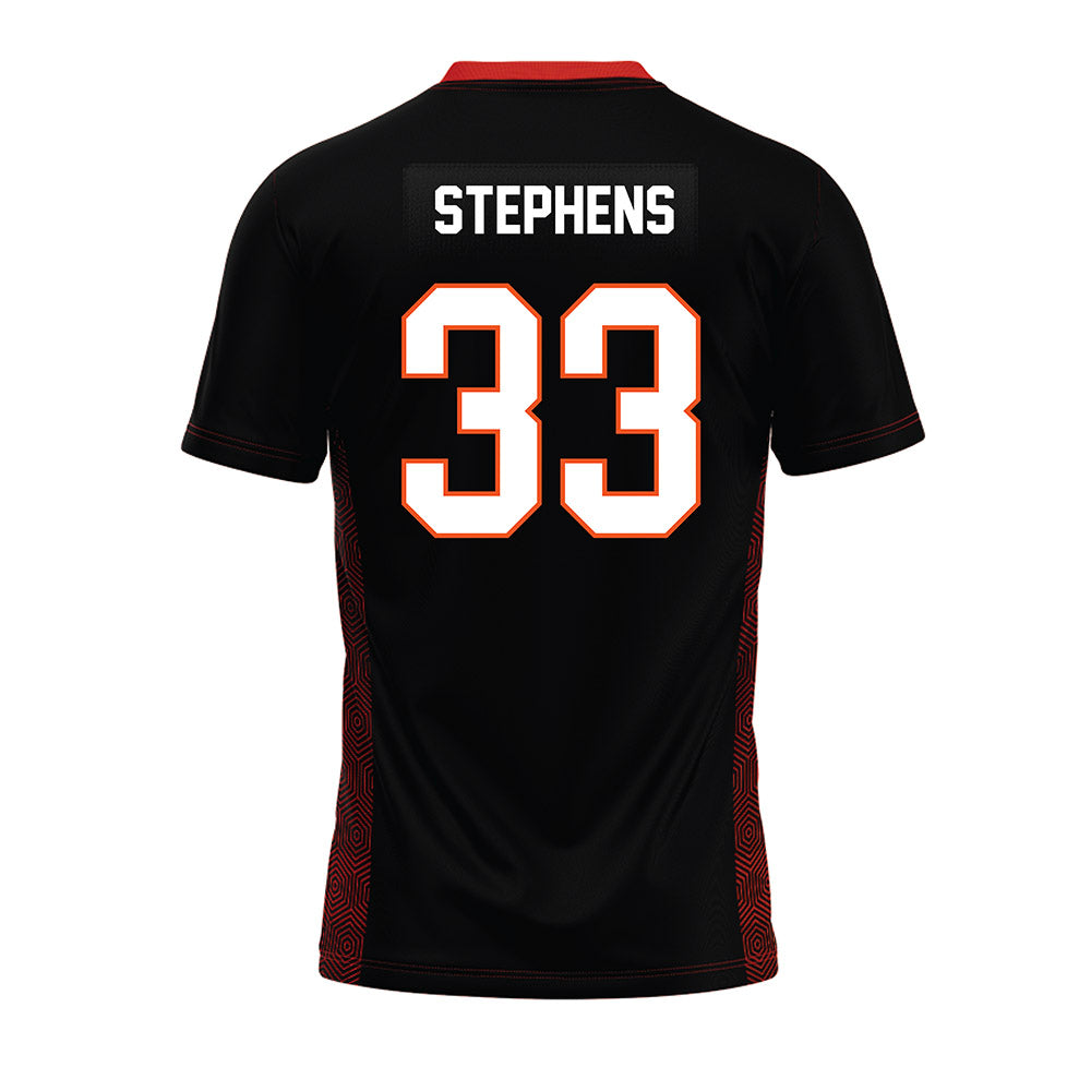 Oklahoma State - NCAA Football : Donavan Stephens - Black Premium Football Jersey