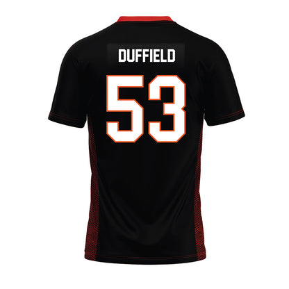 Oklahoma State - NCAA Football : Jaxson Duffield - Black Premium Football Jersey-1