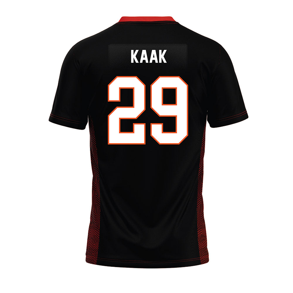 Oklahoma State - NCAA Football : Hudson Kaak - Black Premium Football Jersey