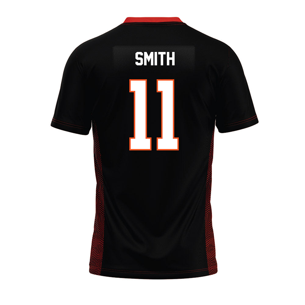 Oklahoma State - NCAA Football : Dylan Smith - Black Premium Football Jersey