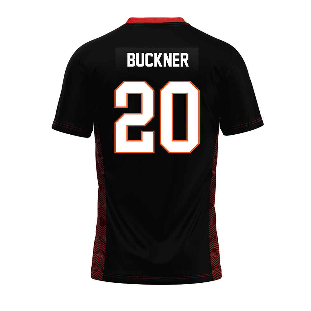 Oklahoma State - NCAA Football : Desean Buckner - Black Premium Football Jersey