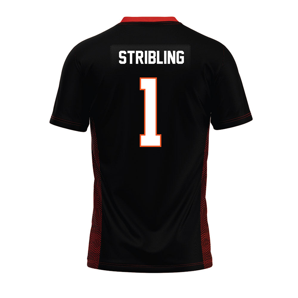 Oklahoma State - NCAA Football : De'zhaun Stribling - Black Premium Football Jersey