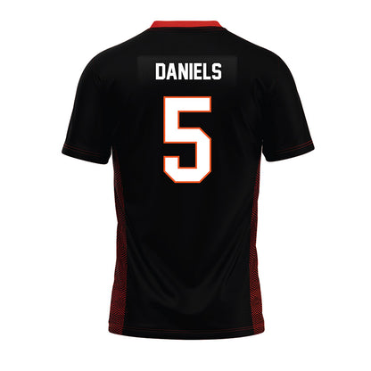 Oklahoma State - NCAA Football : Kendal Daniels - Black Premium Football Jersey