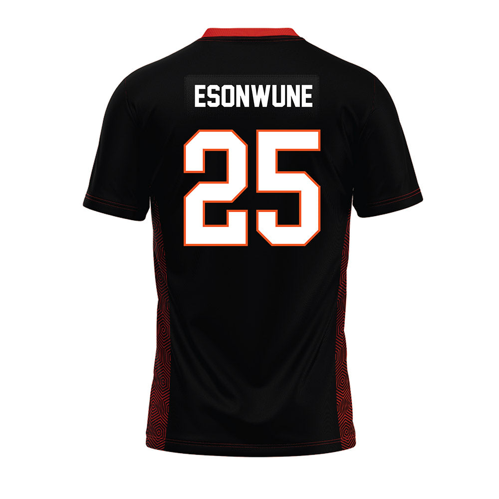 Oklahoma State - NCAA Football : Ike Esonwune - Black Premium Football Jersey