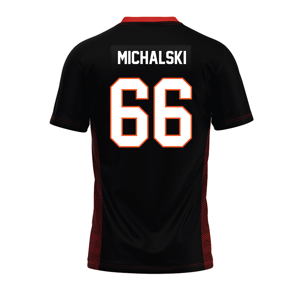 Oklahoma State - NCAA Football : Joe Michalski - Black Premium Football Jersey