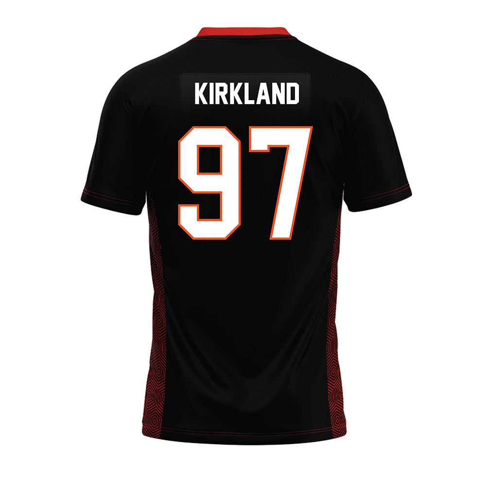 Oklahoma State - NCAA Football : Justin Kirkland - Black Premium Football Jersey