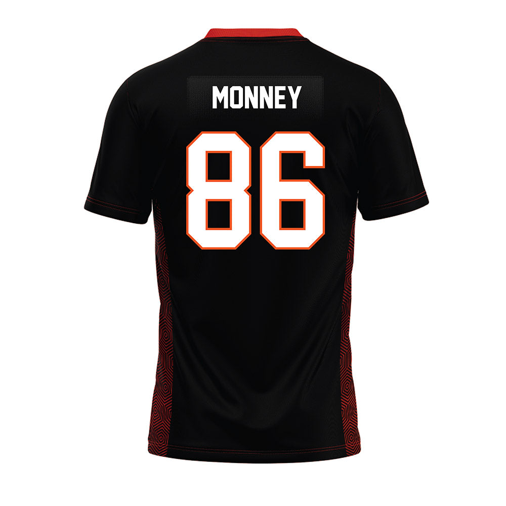 Oklahoma State - NCAA Football : Will Monney - Black Premium Football Jersey-1