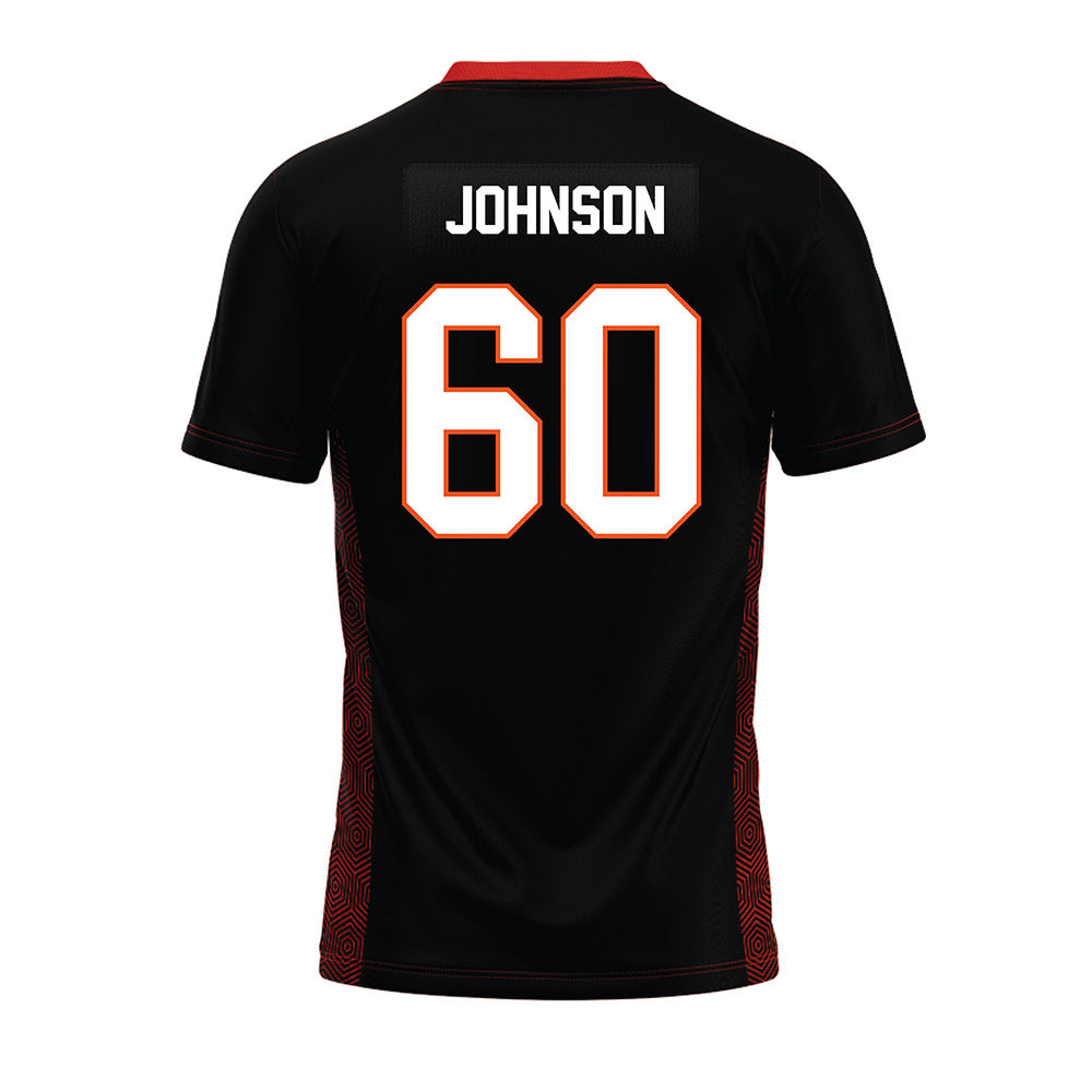 Oklahoma State - NCAA Football : Chauncey Johnson - Black Premium Football Jersey