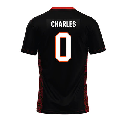 Oklahoma State - NCAA Football : Malik Charles - Black Premium Football Jersey-1