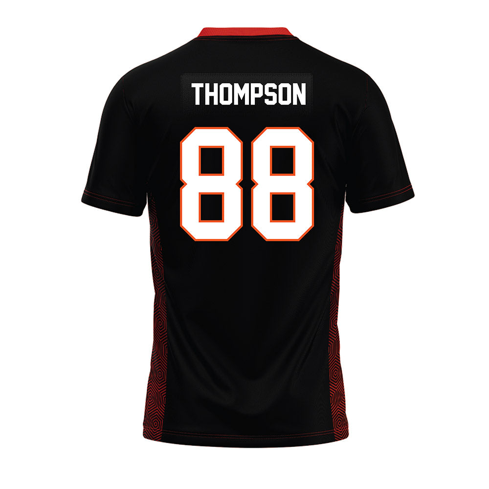 Oklahoma State - NCAA Football : Heston Thompson - Black Premium Football Jersey