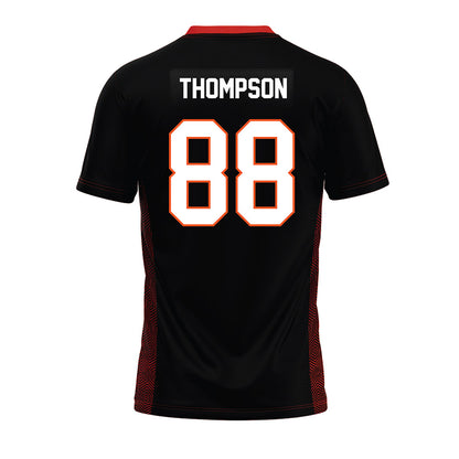 Oklahoma State - NCAA Football : Heston Thompson - Black Premium Football Jersey