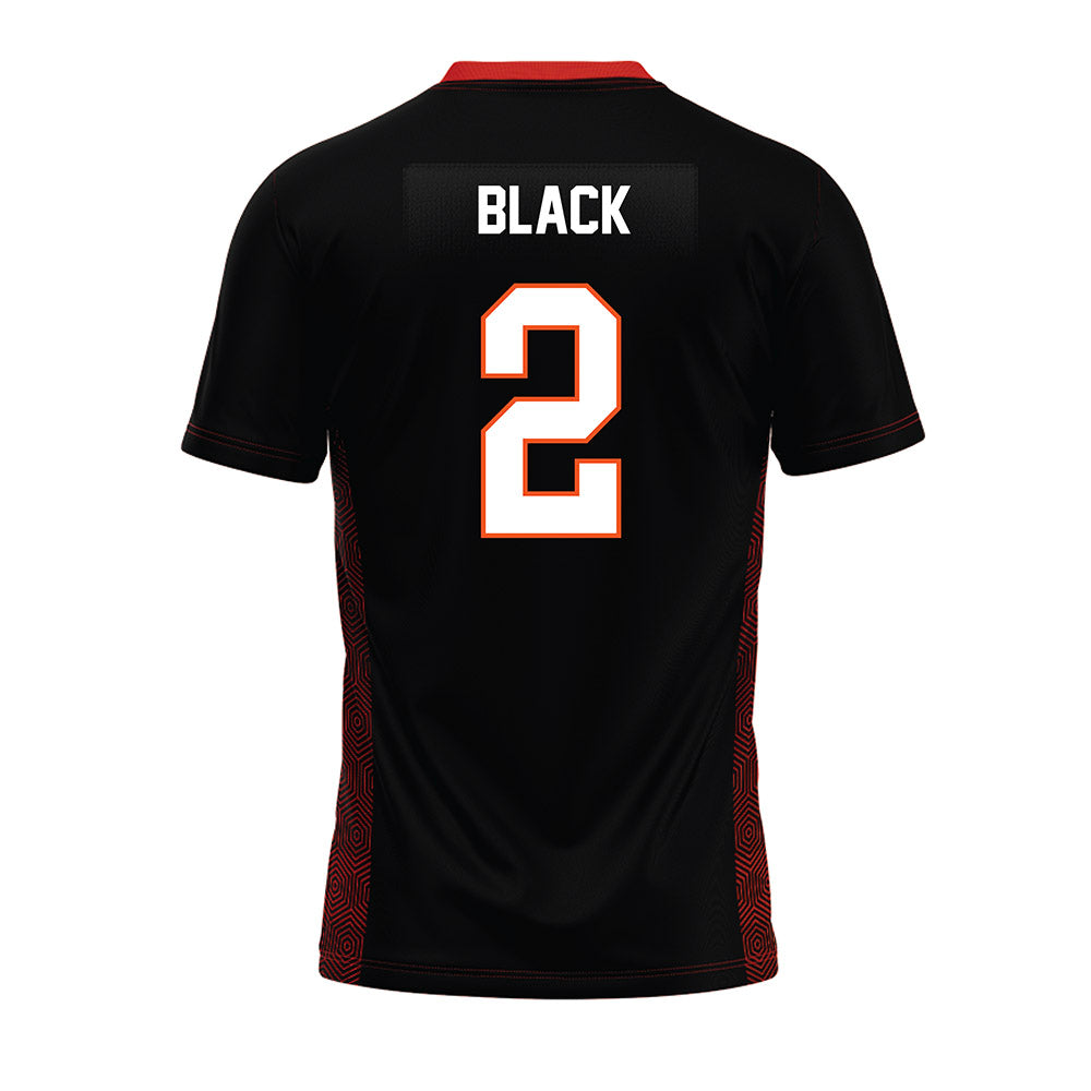 Oklahoma State - NCAA Football : Korie Black - Black Premium Football Jersey