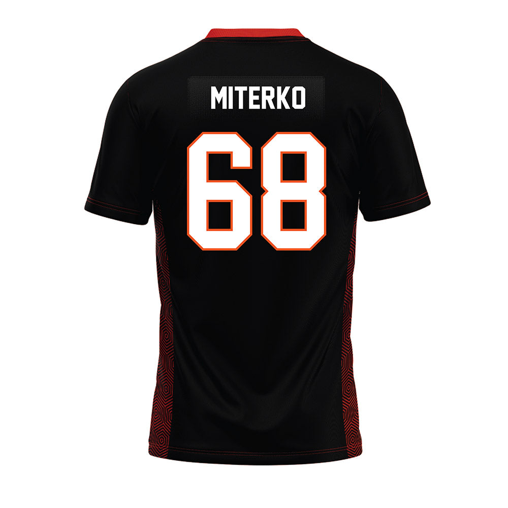 Oklahoma State - NCAA Football : Taylor Miterko - Black Premium Football Jersey