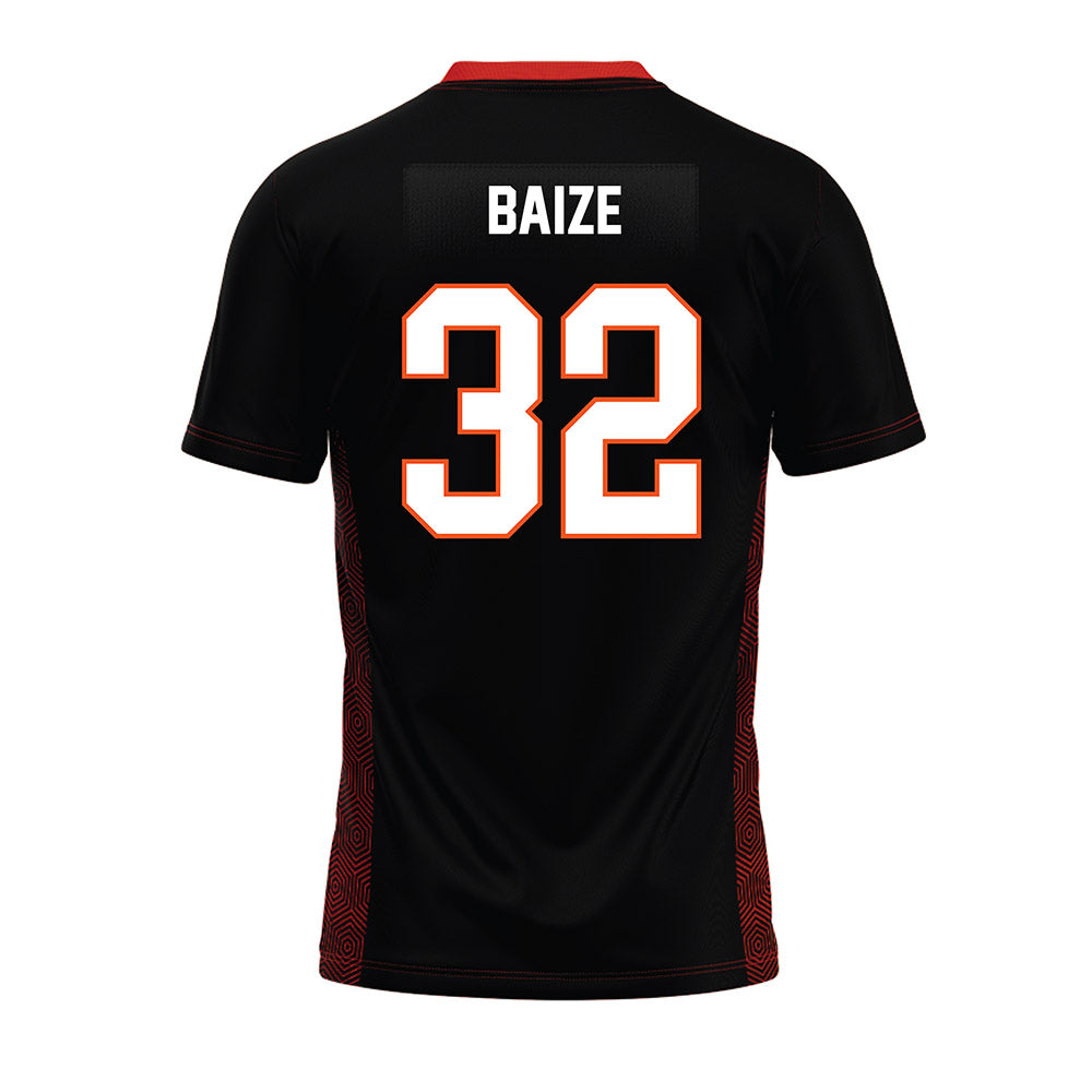 Oklahoma State - NCAA Football : Braden Baize - Black Premium Football Jersey