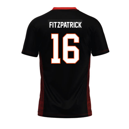 Oklahoma State - NCAA Football : Christian Fitzpatrick - Black Premium Football Jersey-1