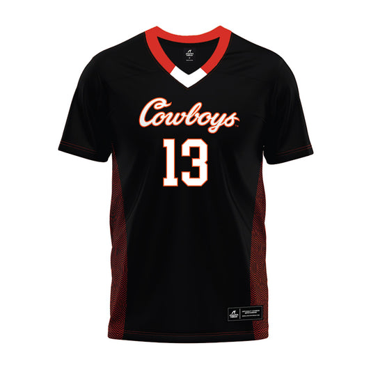 Oklahoma State - NCAA Football : Garret Rangel - Black Premium Football Jersey