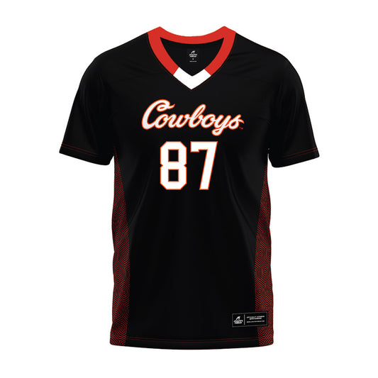 Oklahoma State - NCAA Football : Cutter Greene - Black Premium Football Jersey