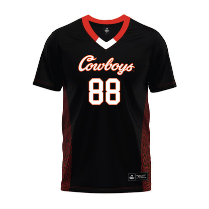 Oklahoma State - NCAA Football : Landon Dean - Black Premium Football Jersey