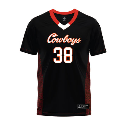 Oklahoma State - NCAA Football : Kade Welcher - Black Premium Football Jersey