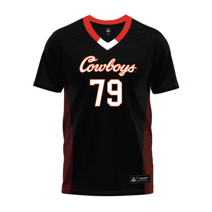 Oklahoma State - NCAA Football : Gage Stanaland - Black Premium Football Jersey
