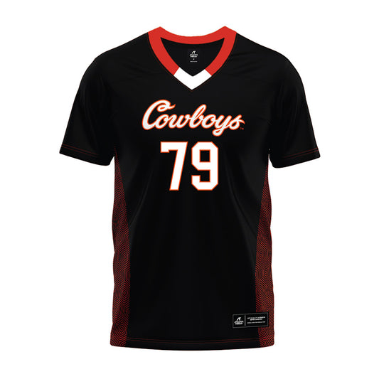 Oklahoma State - NCAA Football : Gage Stanaland - Black Premium Football Jersey