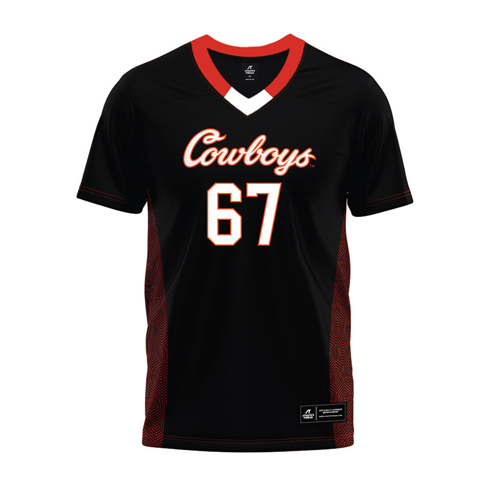 Oklahoma State - NCAA Football : Cole Birmingham - Black Premium Football Jersey