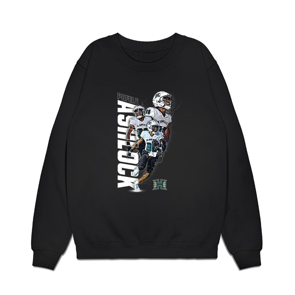 Hawaii - NCAA Football : Pofele Ashlock - Collage Premium Crewneck Sweatshirt-0