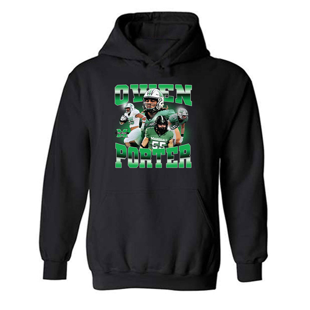 Marshall - NCAA Football : Owen Porter - Hooded Sweatshirt Player Collage