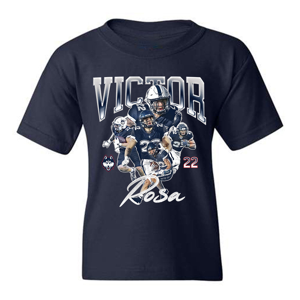 UConn - NCAA Football : Victor Rosa - Youth T-Shirt Player Collage