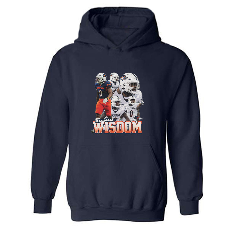 UTSA - NCAA Football : Rashad Wisdom - Hooded Sweatshirt Player Collage