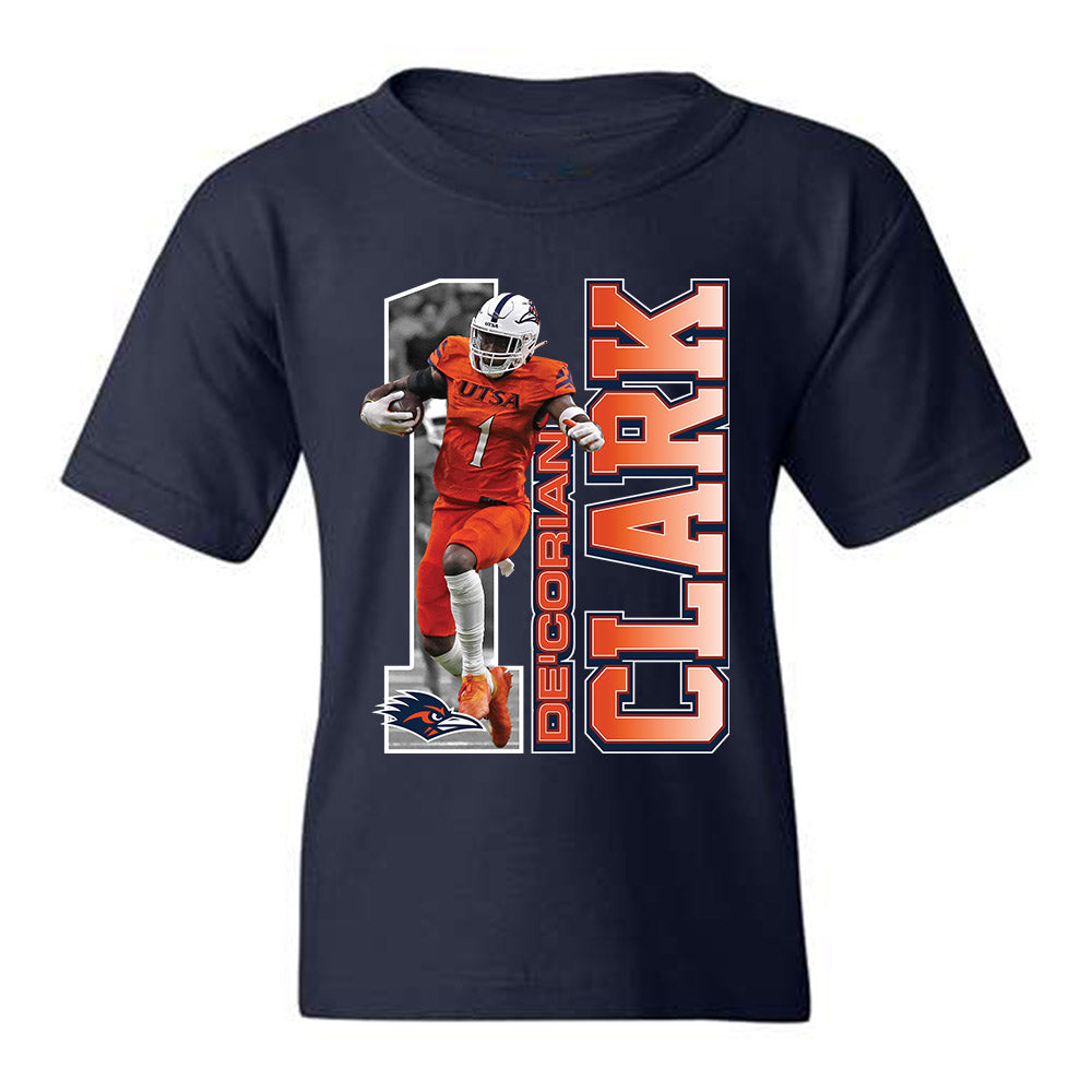 UTSA - NCAA Football : De'Corian Clark - Youth T-Shirt Player Collage