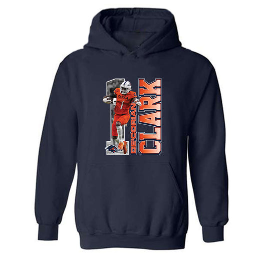 UTSA - NCAA Football : De'Corian Clark - Hooded Sweatshirt Player Collage
