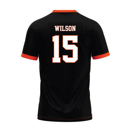 Oklahoma State - NCAA Football : Garret Wilson - Black Premium Football Jersey