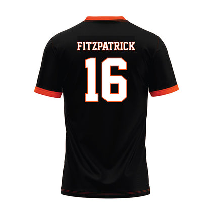 Oklahoma State - NCAA Football : Christian Fitzpatrick - Black Premium Football Jersey-1