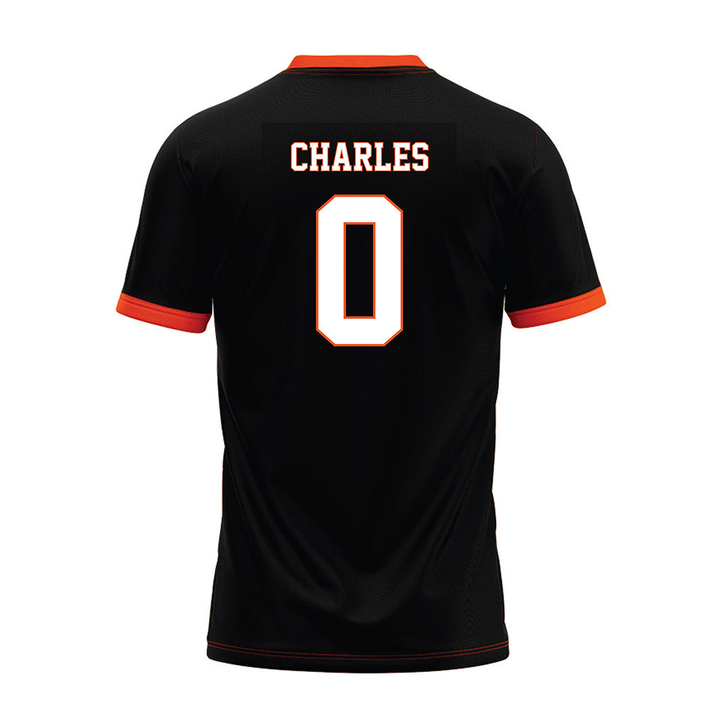 Oklahoma State - NCAA Football : Malik Charles - Black Premium Football Jersey-1