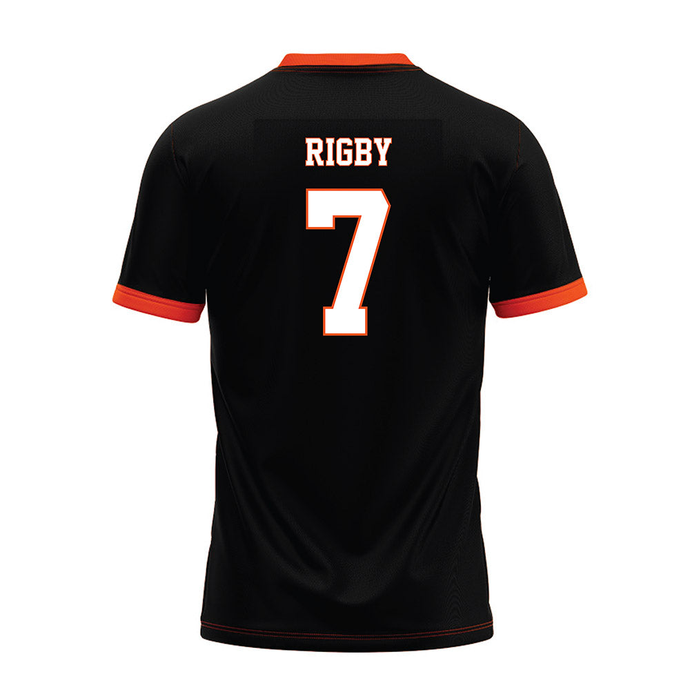 Oklahoma State - NCAA Football : Shamar Rigby - Black Premium Football Jersey-1