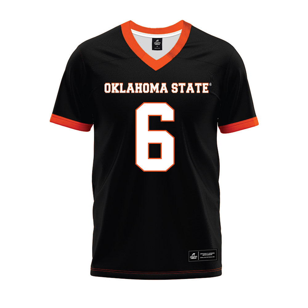 Oklahoma State - NCAA Football : Brandon Rawls - Black Premium Football Jersey-0