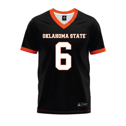 Oklahoma State - NCAA Football : Brandon Rawls - Black Premium Football Jersey-0