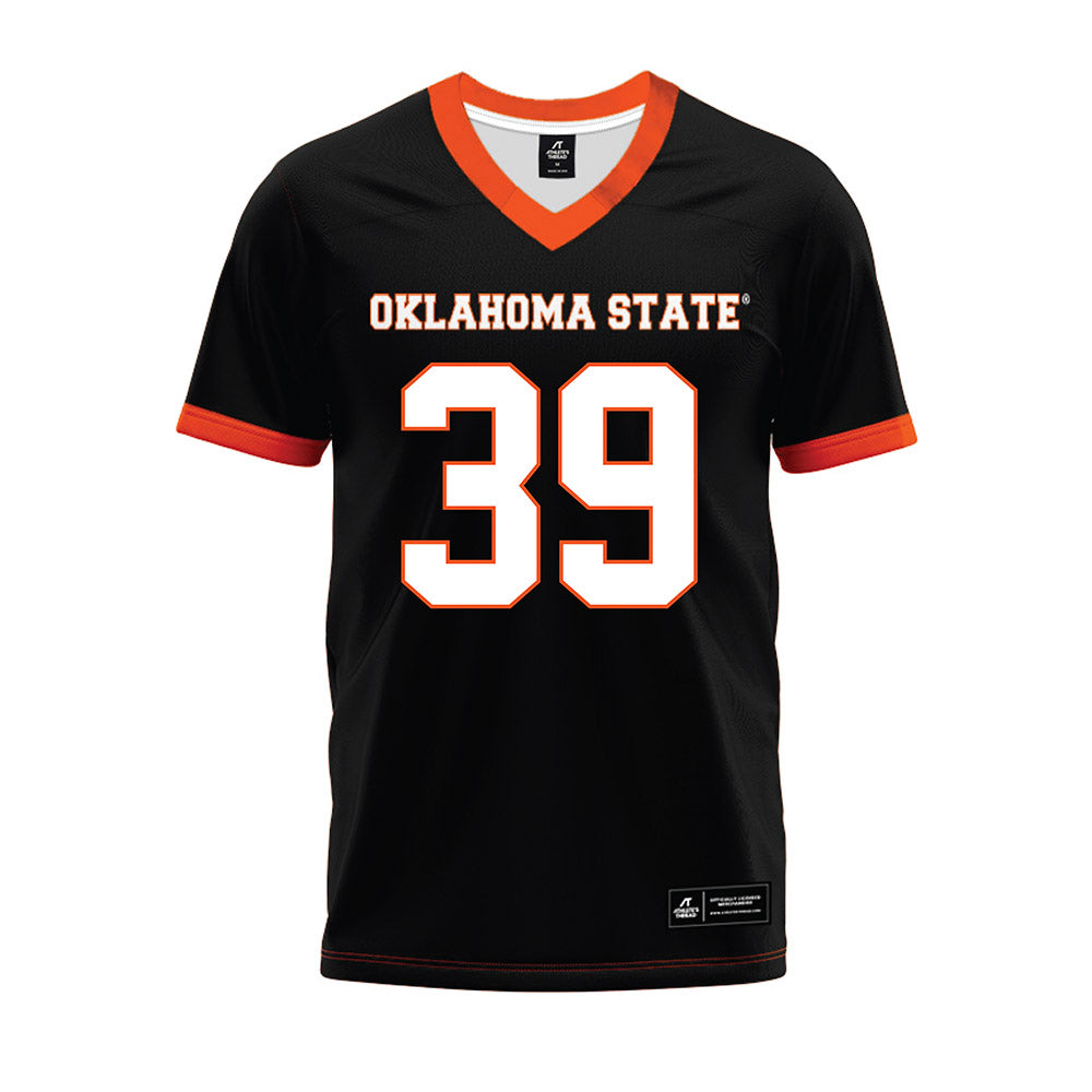 Oklahoma State - NCAA Football : Draden Fullbright - Black Premium Football Jersey-0