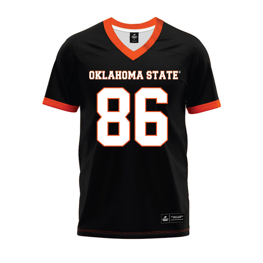Oklahoma State - NCAA Football : Will Monney - Black Premium Football Jersey-0