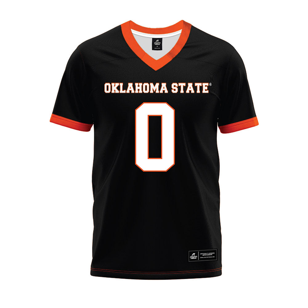 Oklahoma State - NCAA Football : Malik Charles - Black Premium Football Jersey-0