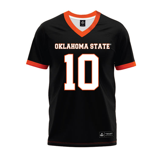 Oklahoma State - NCAA Football : Makale Smith - Black Premium Football Jersey-0